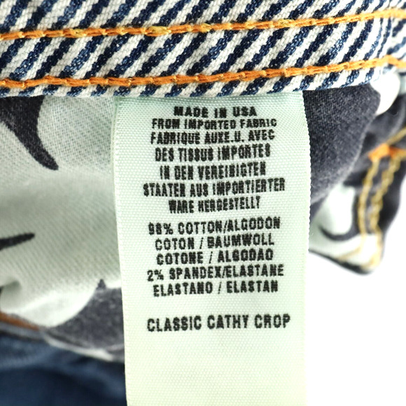 Lucky Brand Jeans Womens 27 Waist 4 Classic Cathy Crop Blue Stretch Denim - Picture 5 of 15